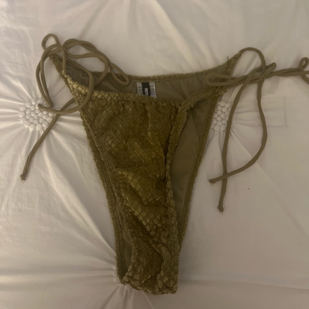 3 Piece Olive Devore Bikini Set - image 7